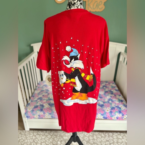 Vintage Warner Bros. Sylvester & Tweety bird night shirt - Picture 3 of 13